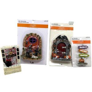 Halloween Haunted Door Miniatures Fairy Garden Lot Celebrate It Tiny Treasures